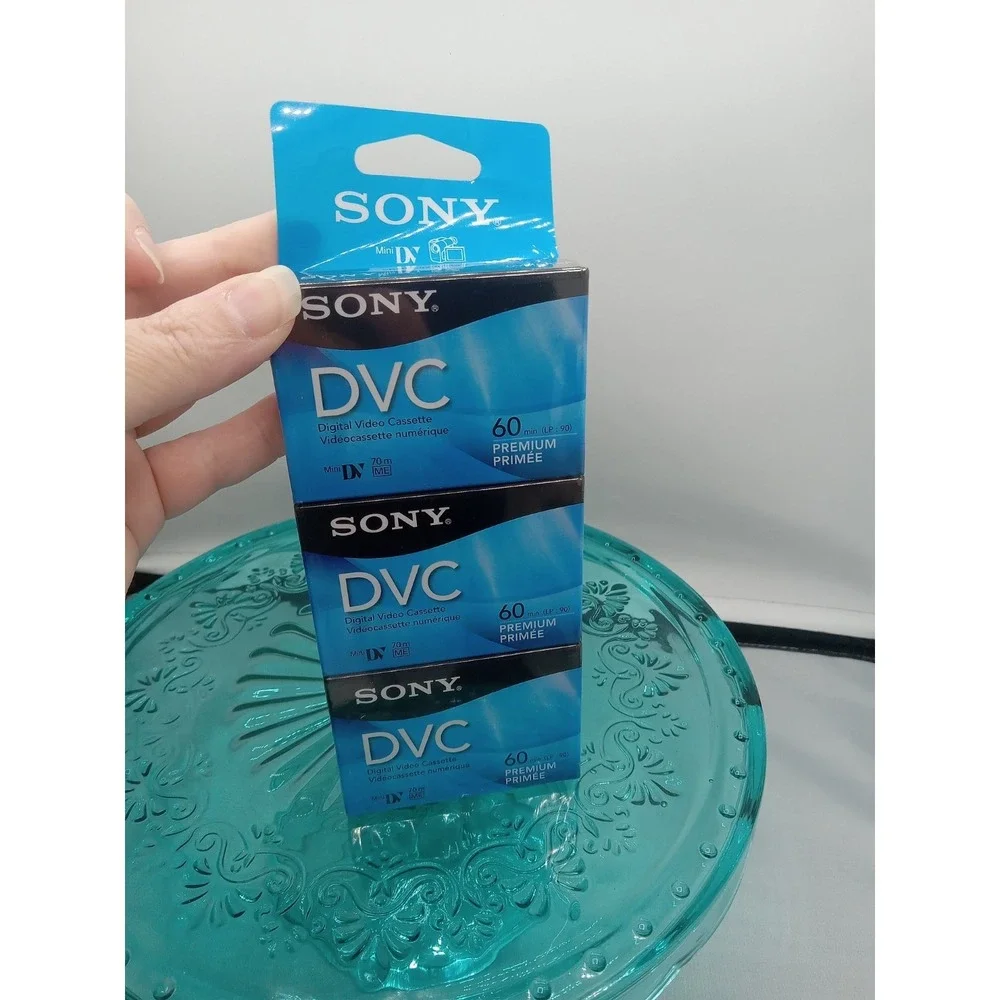 Sony Lot of 3 DVC Digital Video Cassette 60 min Premium Mini DV Tapes New Sealed